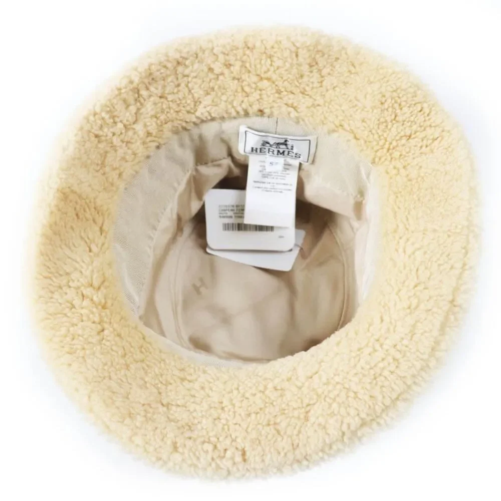 Hermes Fove Sheep leather Cowhide Bucket Hat
